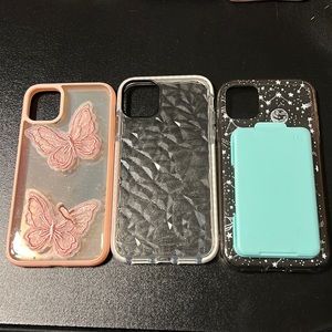 iPhone 11 cases 2are new and 1 use